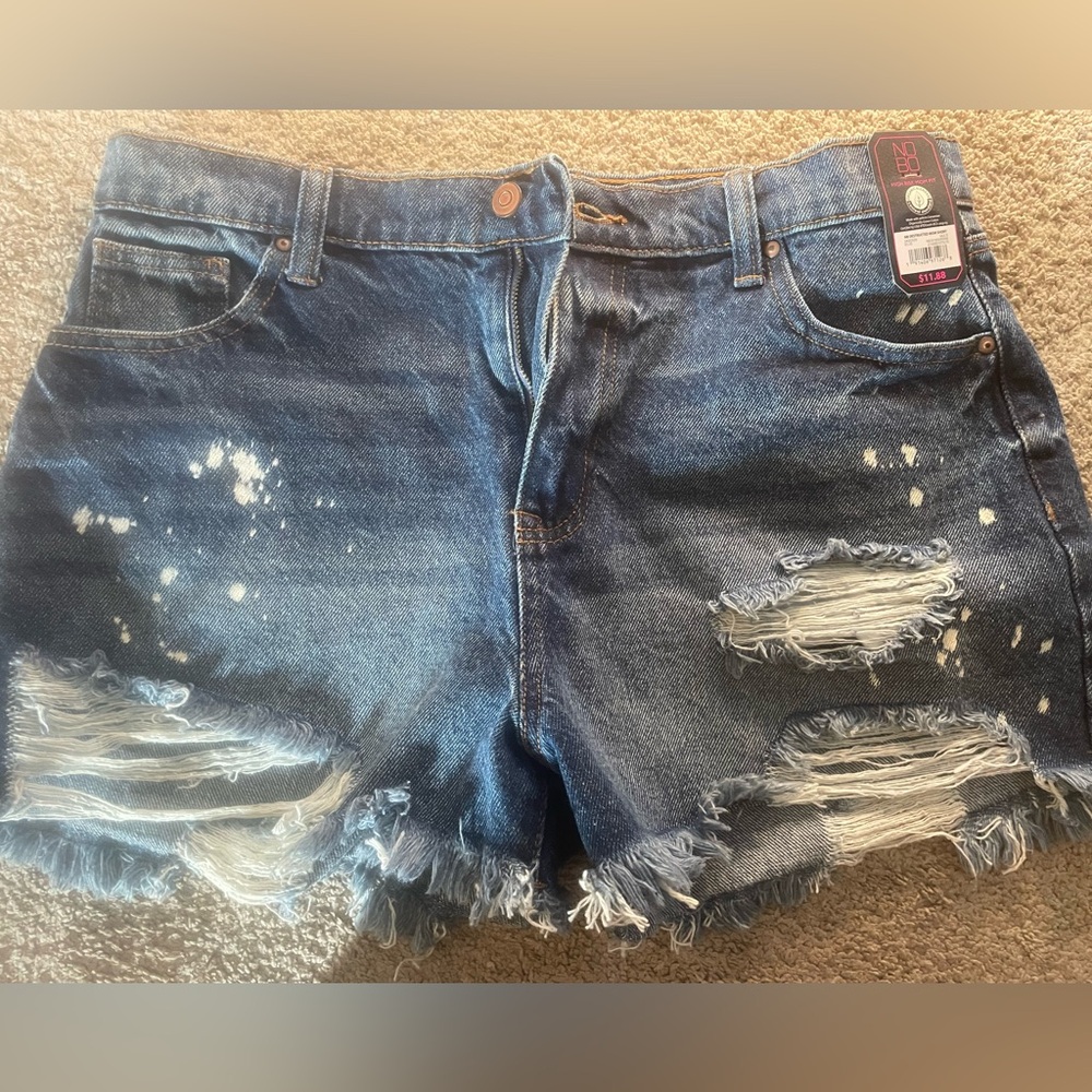 Juniors cutoff high rise denim shorts size 13